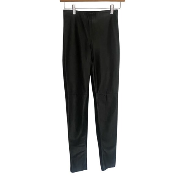 Ottod'Ame Black Leather Front Leggings 40 - Picture 1 of 5